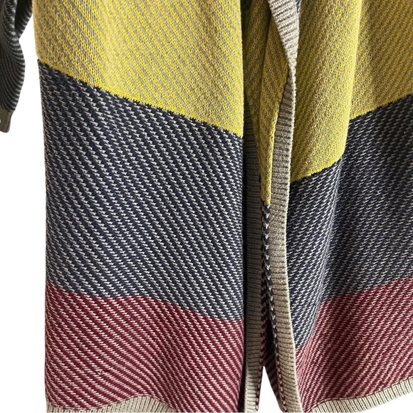 CAbi Style #467 Color Block Blanket Cardigan Sweater Gray & Navy Sz M - Picture 7 of 11